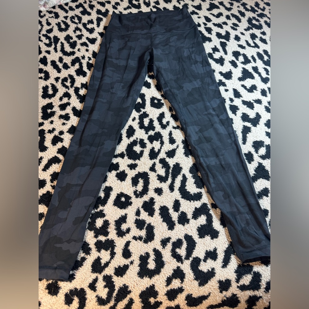 Lululemon Athletica Black Camouflage Leggings
